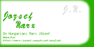 jozsef marx business card