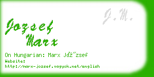 jozsef marx business card